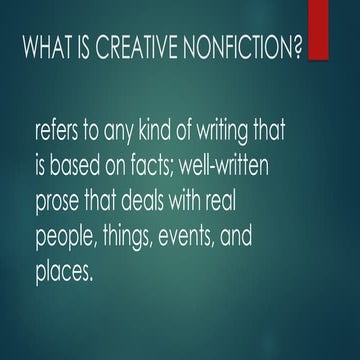 Understanding Creative Nonfiction vs Fiction and Expository Writing ...