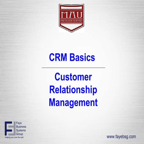 What is CRM?