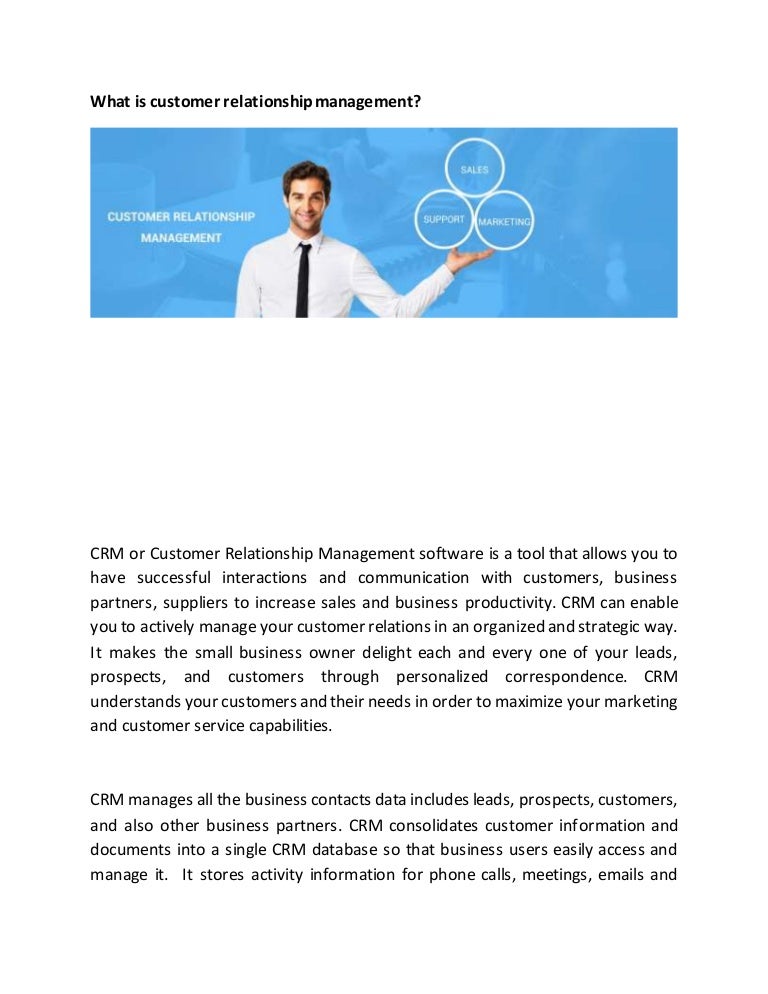 what is customer relationship management explain with examples