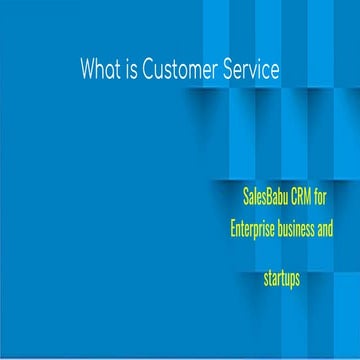 What is customer service