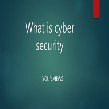 What is cyber security
