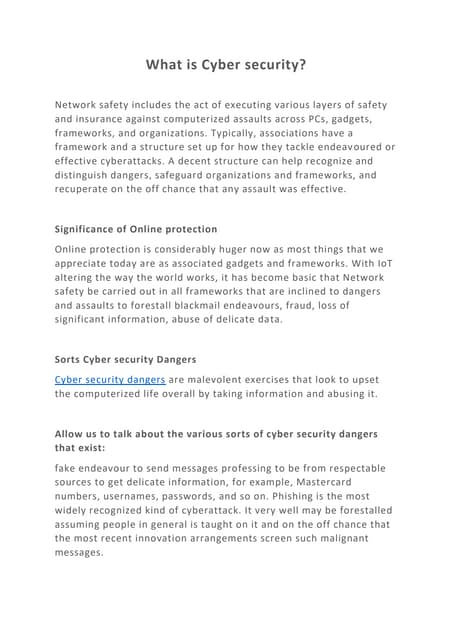 What Is Cyber Security Pdf What Is Cyber Security Pdf