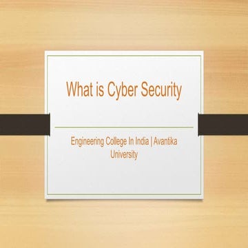 What is Cyber Security - Avantika University
