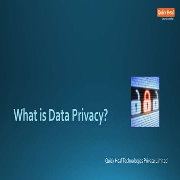 What is data privacy?
