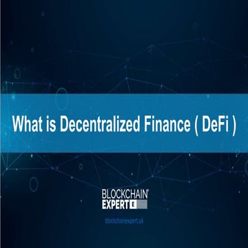 What is decentralized finance ( de fi )