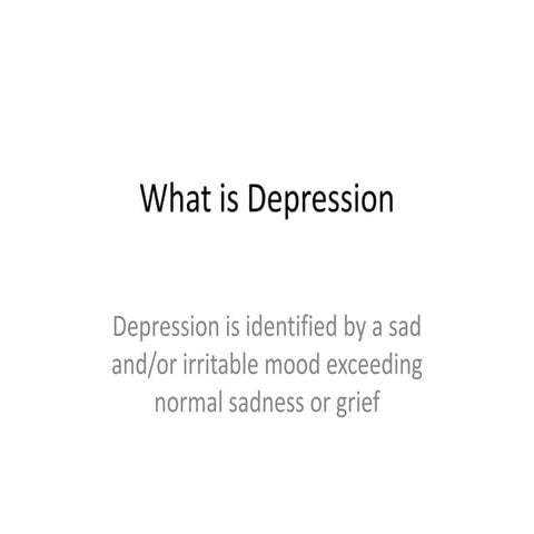 What is depression
