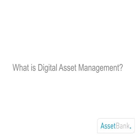 What is Digital Asset Management?