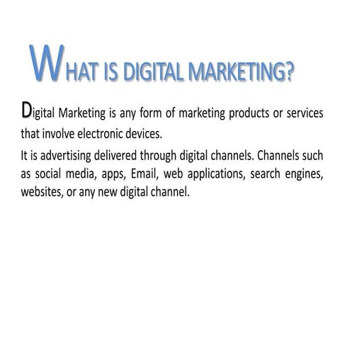 What is digital marketing