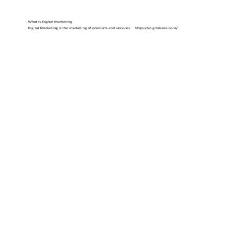 What is digital marketing | PDF