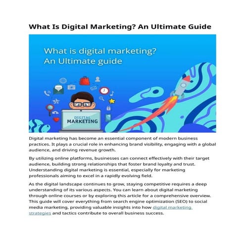 Comprehensive Guide to Digital Marketing Strategies for 2026 | PDF