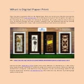 What is digital paper print