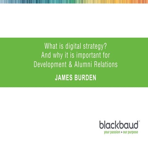What is digital strategy and why it is important for development and alumni r...