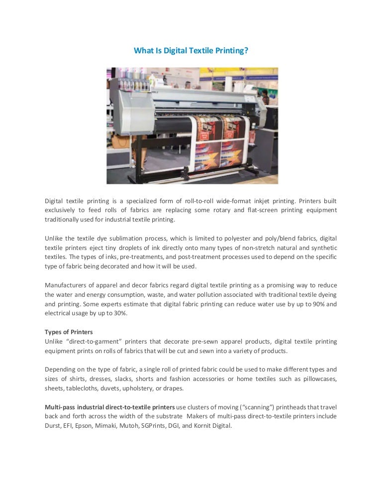 wide format fabric printer