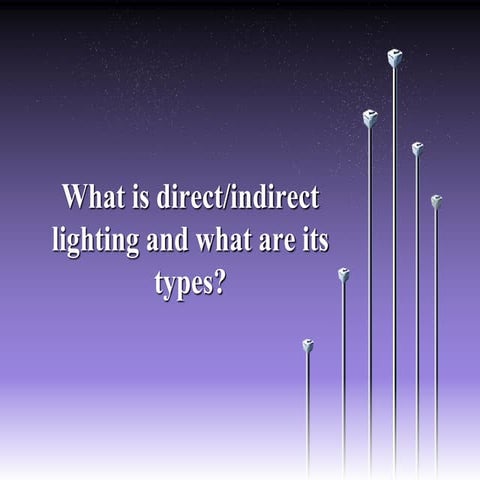 What is direct indirect lighting and what is its types? | PPTX