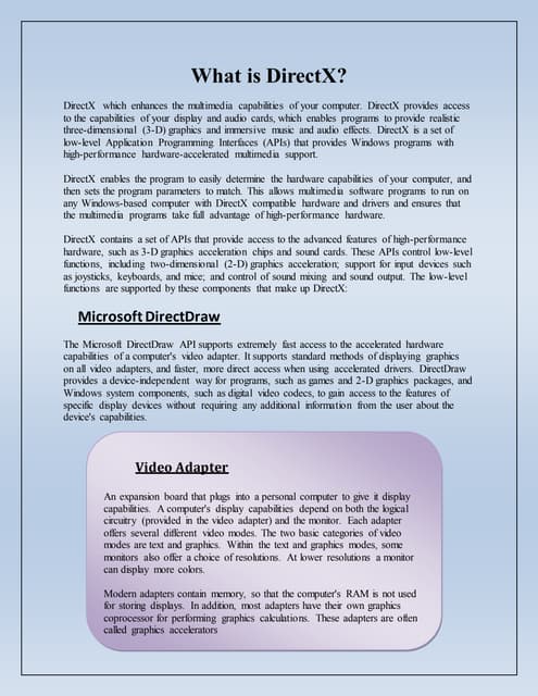 What is direct X ?
