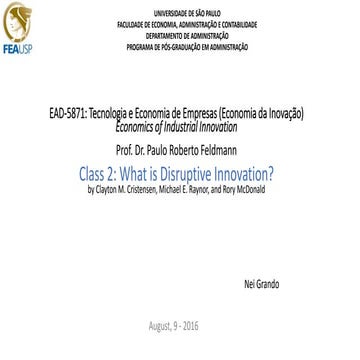 What is disruptive innovation?