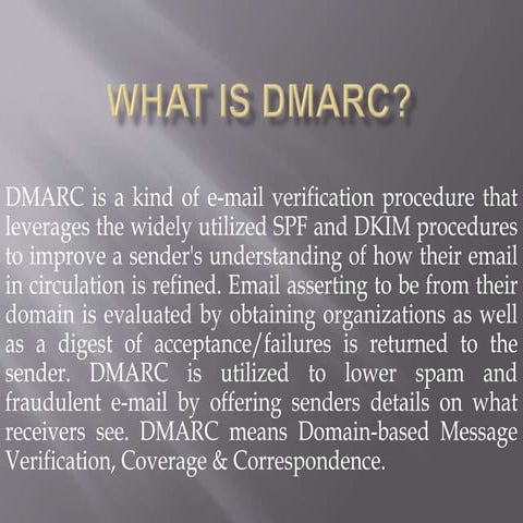 What is DMARC?