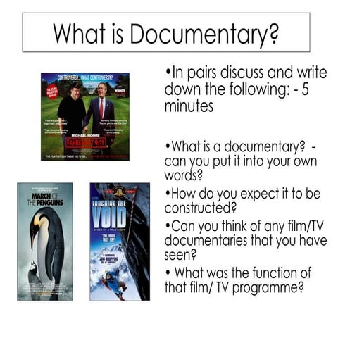 What is documentary - realist conventions