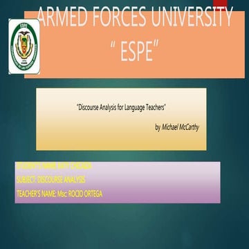 What is doscourse analysis..