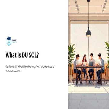 What is DU SOL? Full Form, Details, and Benefits Explained | PDF