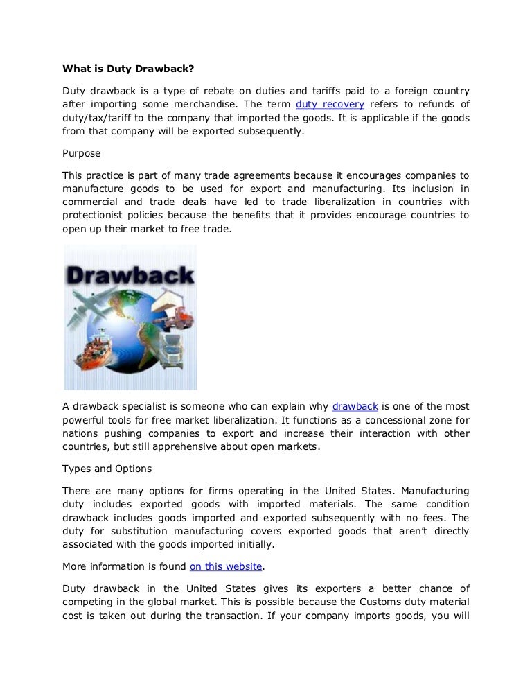 What Is Duty Drawback what-is-duty-drawback
