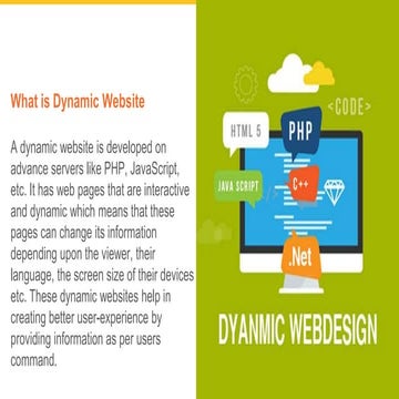 What is Dynamic Website and its Benefits | PPT