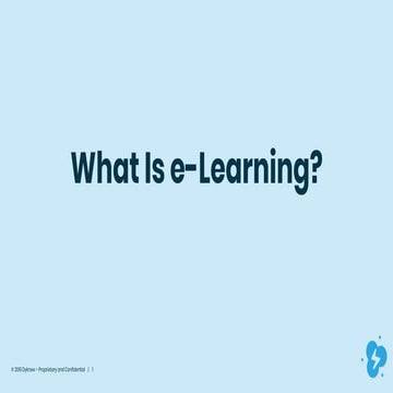 What Is e-Learning?