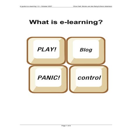 What is e learning 1.0