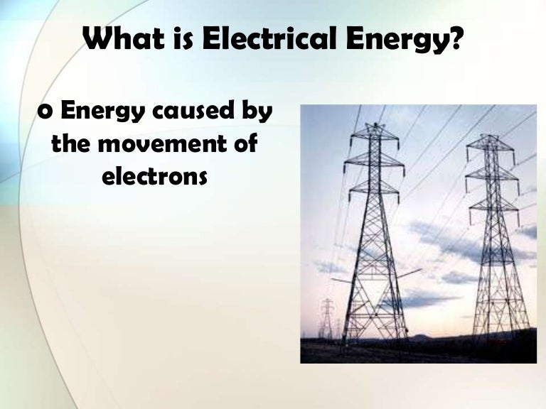 Electrical energy