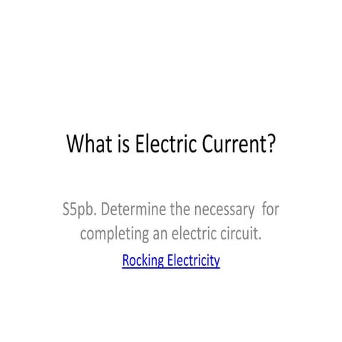 What is electric current