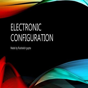 What is electronic configuration