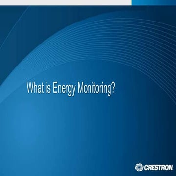 What is energy monitoring?