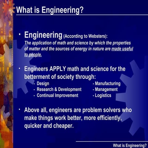 What is engineering