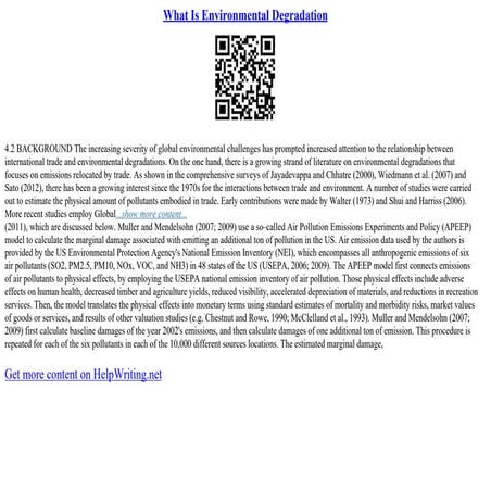 What Is Environmental Degradation