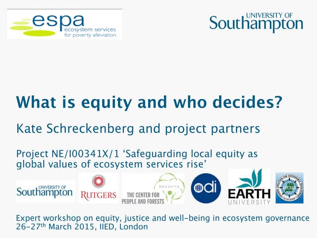 Equity workshop: What is equity and who decides? 