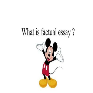 What is factual essay