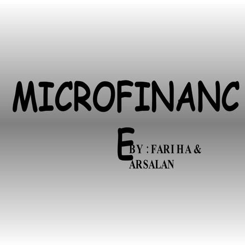 Microfinance