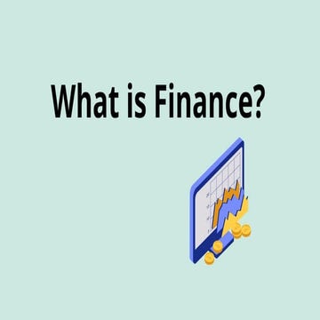 What is finance