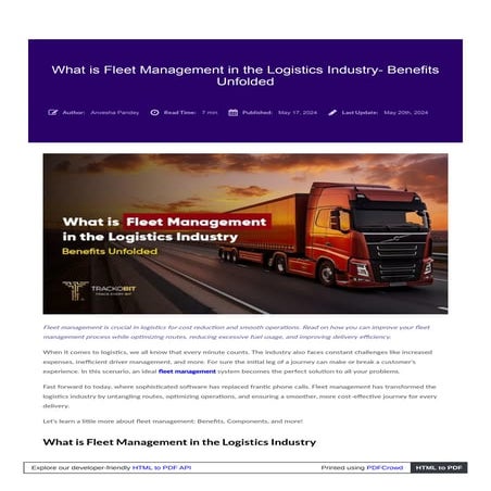 What is Fleet Management in the Logistics Industry.pdf