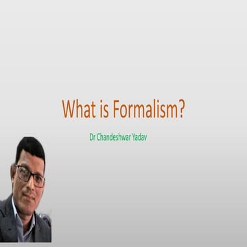 What is formalism?