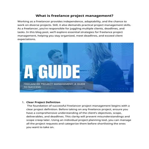 What is freelancer project management.docx