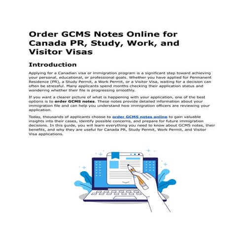 What Is GCMS Notes_ Benefits of Ordering GCMS Notes Canada.pdf