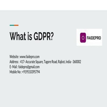 What is GDPR?