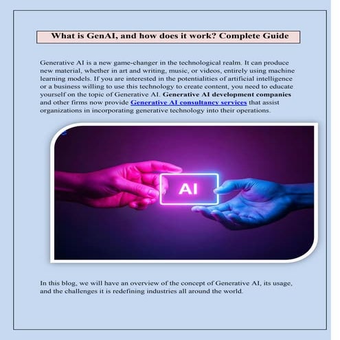 Generative AI Development Services | GenAI Consulting Company | Eoxys IT