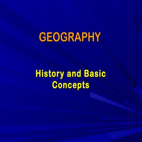 What is geography history