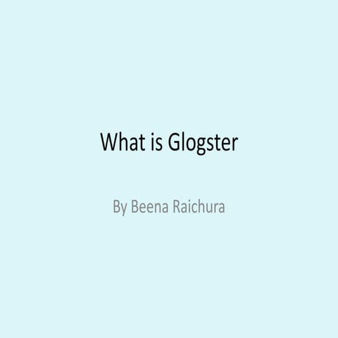 What is glogster powerpoint