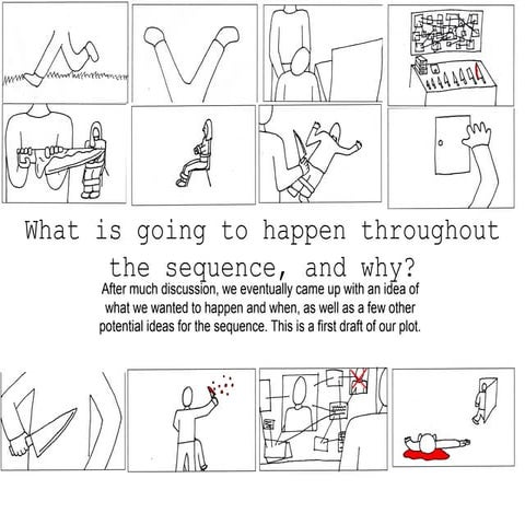 Thriller planning: Sequence of events