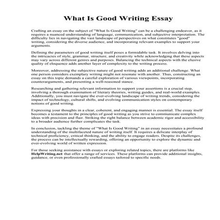 What Is Good Writing Essay. Albany Medical College