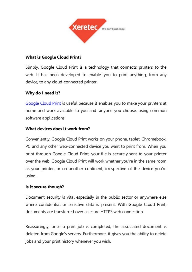 cloud print software