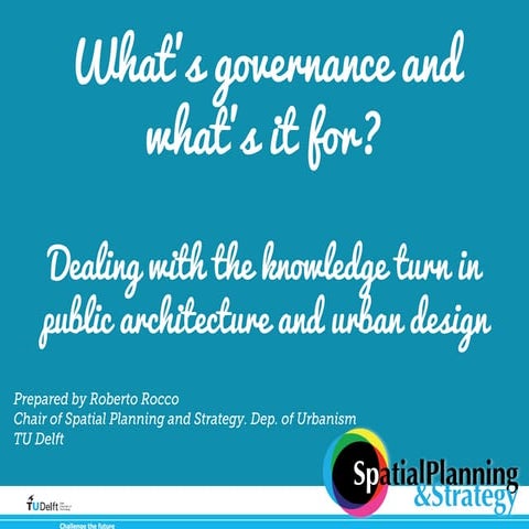 What is governance and what's it for?